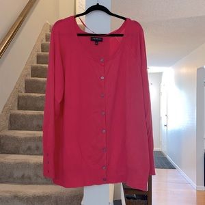 Coral/ Dark Pink Cardigan